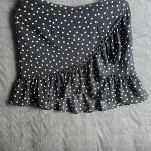 Urban Outfitters Black and White Asymmetrical Bubble Mini Skirt